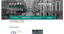 Desktop Screenshot of memoriademadrid.es