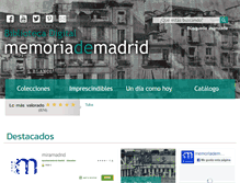 Tablet Screenshot of memoriademadrid.es