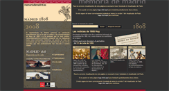 Desktop Screenshot of madrid1808.memoriademadrid.es